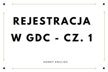 Rejestracja w GDC cz.1